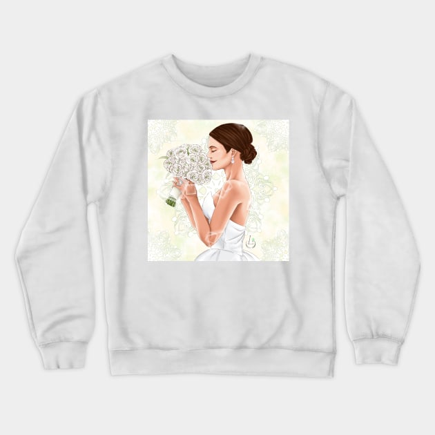 Lea Michele Marriage Portrait Crewneck Sweatshirt by AudreyWagnerArt